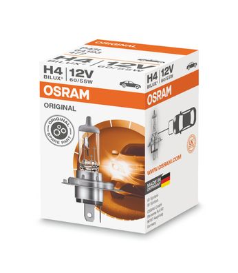 OSRAM Original LINE H4 P43t 12 V 60/55 W (1er Faltschachtel)