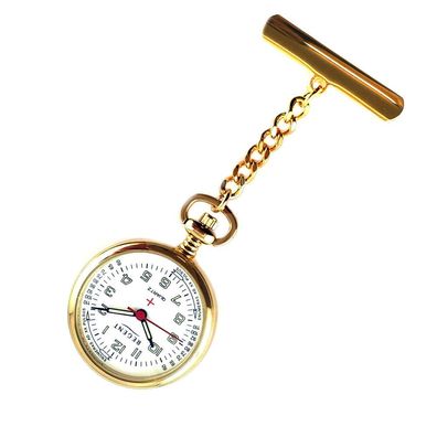 Regent 2045450 Taschenuhr bzw. Schwesternuhr Goldfarben Pulsmesserskala