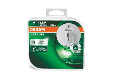 OSRAM ULTRA LIFE H4 P43t 12 V/60-55W (2er Box)