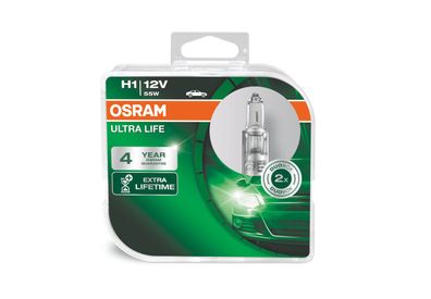 OSRAM ULTRA LIFE H1 P14.5s 12 V 55 W (2er Box)