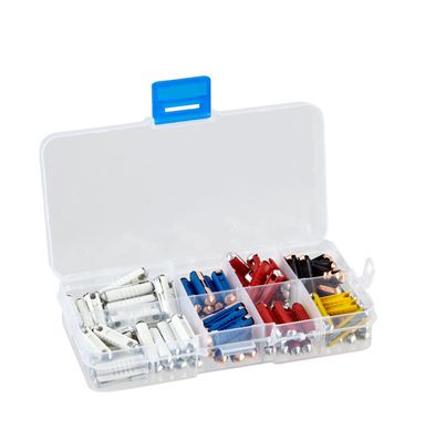 baytronic 100x Abschmelzsicherungen 5A, 8A, 16A, 25A, 40A inkl. Plastikbox