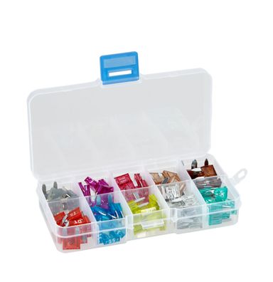 baytronic 100-teiliges Kfz-Sicherungssortiment mini inkl. Plastikbox