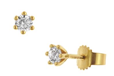 GLIZZ Schmuck Lab Grown Diamant-Ohrringe 0,3 ct. Gold 333 Brillant Ohrstecker GL8649