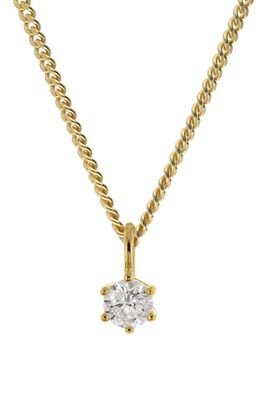 GLIZZ Schmuck Damen-Anhänger Lab Grown Diamant 0,2 ct. Gold 333 mit Halskette GL8647