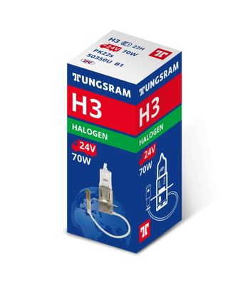 Tungsram H3 Halogen Birne 70W 24V