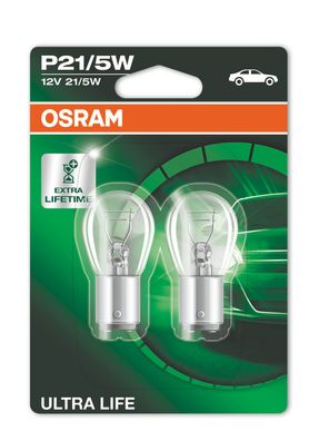 OSRAM ULTRA LIFE P21/5W BAY15d 12 V/21-5 W (2er Blister)