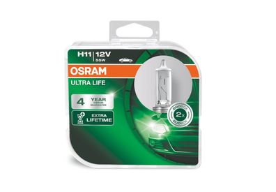 OSRAM ULTRA LIFE H11 PGJ19-2 12 V/55 W (2er Box)