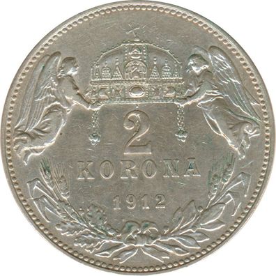 Österreich 2 Kronen 1912 Franz Joseph Silber*