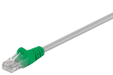 goobay Crossover Patchkabel Cat 5 U/UTP grün/grau 0,25 m