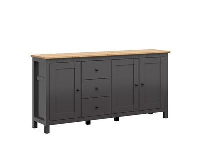 Kommode mit Schubladen Hesen - Schubladenschrank - Sideboard - Graphit