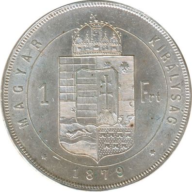 Ungarn 1 Florin 1879 Franz Joseph Silber*