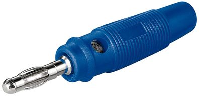 goobay Bananen Stecker mit Querloch 4 mm trittfest blau (Bulk)
