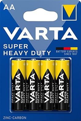 Varta Super Heavy Duty Alkali Batterie R6/AA Mignon 1,5 V (4er Blister)