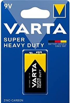 Varta Super Heavy Duty Alkali 6F22 Block 9V (1er Blister)