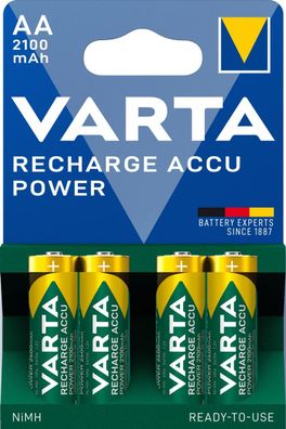 Varta Ready to Use LSD NiMH Akku AA Mignon/HR6 2100 mAh 1,2 V (4er Blister)