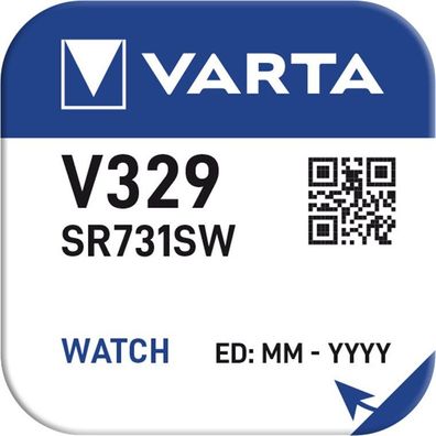 Varta Watch Knopfzelle silberoxid V329/SR731 1,55 V (1er Blister)