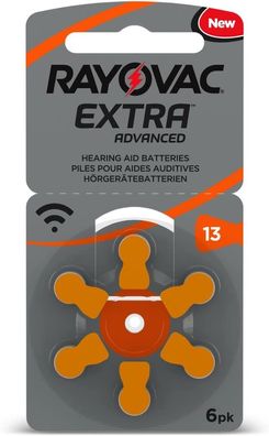 Rayovac Extra Advanced Knopfzelle Zink Luft V13 1,4 V (6er Blister)