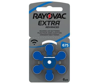 Rayovac Zinc Air Extra Advanced 675 1.4V (6er Blister)