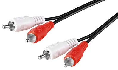 goobay StereoVerbindungskabel 2 x Cinch auf 2 x Cinch geschirmt 15 m