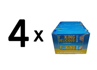 4 x Fitking Delicious Wafers, Cream - 32 x 80g