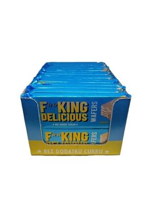 Fitking Delicious Wafers, Cream - 32 x 80g