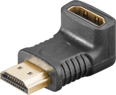 goobay HDMI/HDMI Winkeladapter HDMI+ A Stecker auf HDMI+ A Buchse vergoldet