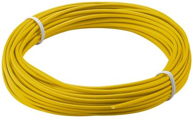 goobay Kupferlitze isoliert gelb 1 x 0,14 mm 10 m