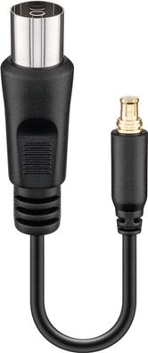 goobay DVB T Antennen Adapter schwarz 0,10 m (Bulk)