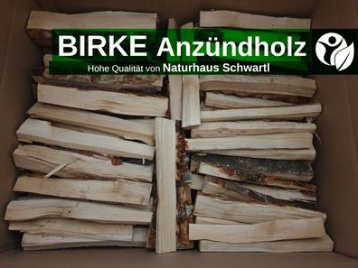 30 KG Anzündholz Anmachholz Anfeuerholz Brennholz Kaminholz Birkenholz Birke