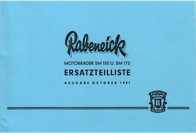 Ersatzteilliste Rabeneick SM 150, SM 175, Motorrad, Oldtimer, Klassiker