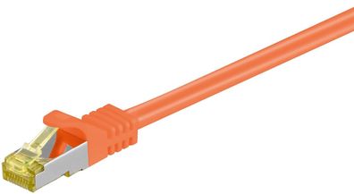 goobay RJ45 Patchkabel CAT 6A S/FTP PiMF 500 MHz mit CAT 7 Rohkabel orange 15 m