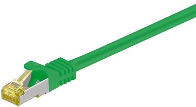 goobay RJ45 Patchkabel CAT 6A S/FTP PiMF 500 MHz mit CAT 7 Rohkabel grün 20 m