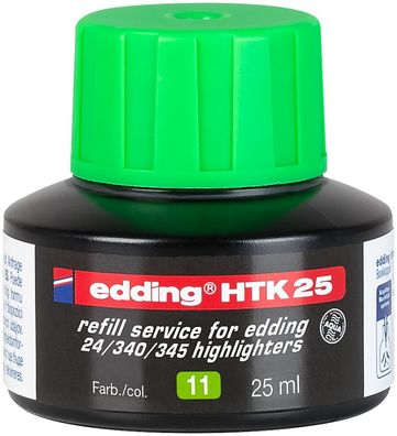 edding HTK 25 Textmarker Nachfülltinte hellgrün 25 ml