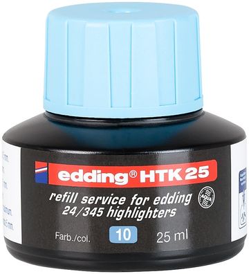 edding HTK 25 Textmarker Nachfülltinte hellblau 25 ml