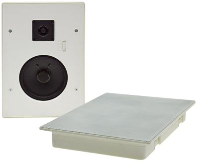 ChiliTec Einbaulautsprecher CTE-34E, ckig, weiß 2-Wege, 287x197mm, 120 Watt