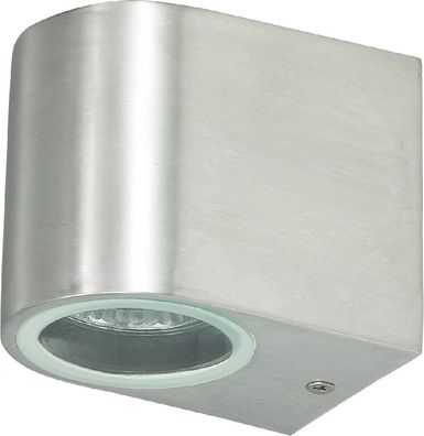 ChiliTec LED-Wandleuchte CTW-1 für 1x GU10, IP44, Edelstahl poliert