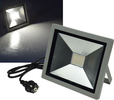 ChiliTec LED-Fluter SlimLine CTF-SLT 50 silber 50W, 3200lm, 4000K, neutralweiß, IP44