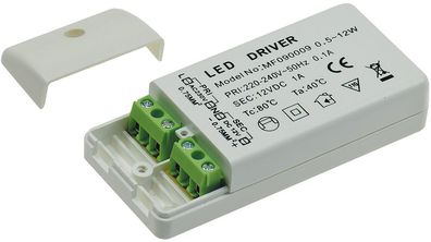 ChiliTec LED-Trafo CT-12E-V2, 0,5-12W 230V AC auf 12V=, eckig