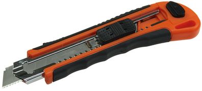 ChiliTec Abbrechmesser mit 18mm-Klinge Ergo-Griff mit Metallschaft + 2 Klingen