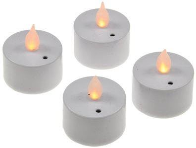 ChiliTec LED Teelichter, 4er Set, Luftzugsensor zum An- und Ausblasen