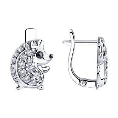 Kinderschmuck 925 Silber Emaille Ohrringe für Mädchen Zirkonia Stein Echtschmuck