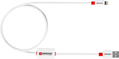 SKROSS BUZZ Charge Sync Alarm Lightning Kabel weiß 1 m (1er Faltschachtel)