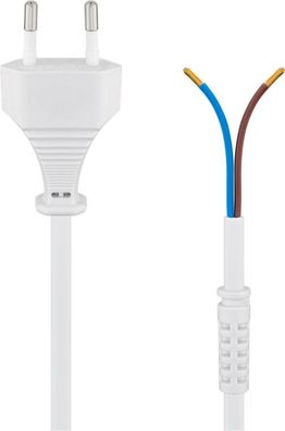 goobay Kabel mit Eurostecker zum Konfektionieren weiß 1,5 m (1er Softpack)