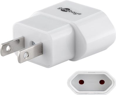 goobay Netzadapter US/Japan 2 polig weiß (Bulk)
