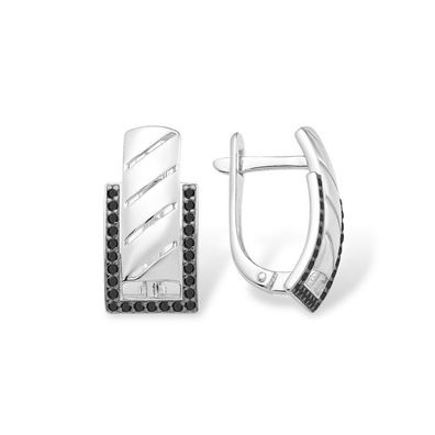 Ohrringe Creolen Silber Zirkonia Steine Ohrschmuck Echtschmuck Damenschmuck