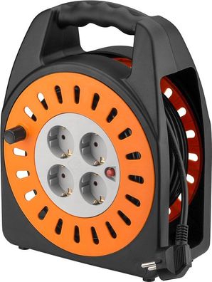 goobay Kabeltrommel orange/schwarz/grau 25 m