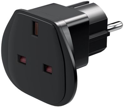 goobay Reiseadapter UK auf EU schwarz (1er Blister)