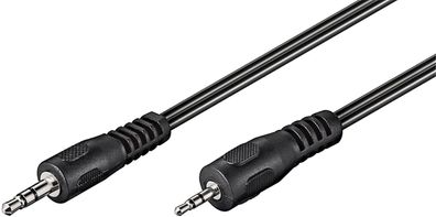 goobay AudioAdapterkabel AUX 3,5 mm zu 2,5 mm stereoschwarz