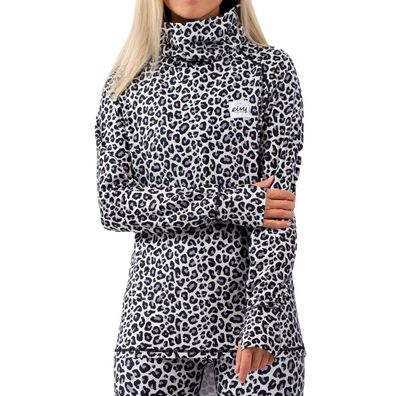 EIVY Women Funktionslongsleeve Icecold Gaiter Top snow leopard