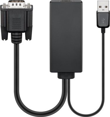 goobay VGA/HDMI Adapterkabel schwarz 0,1 m